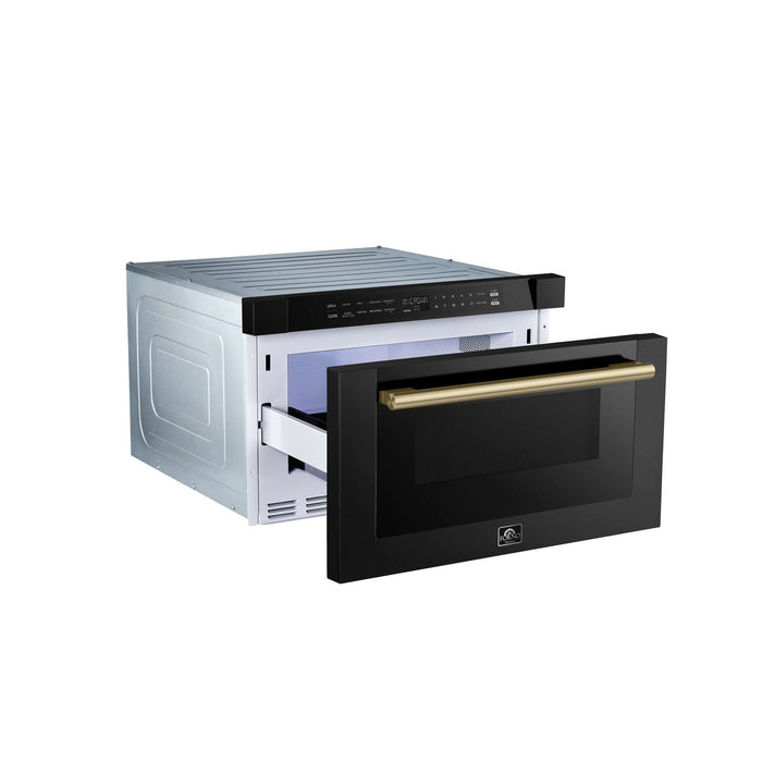 Forno Espresso Capoliveri 24" Microwave Drawer in Black FORNO
