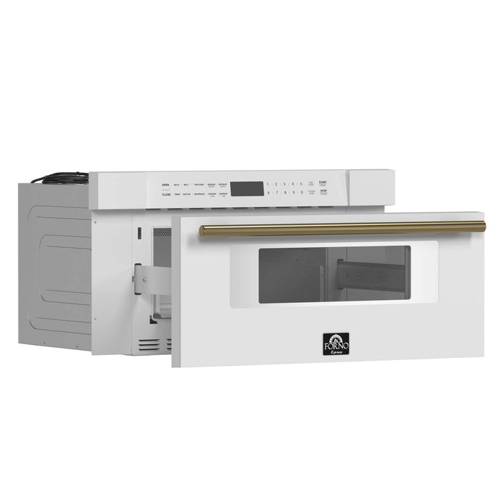 Capoliveri Espresso White 30 Inch 1000 Watts Microwave Drawer 1.2 cu.ft.