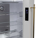 Forno Luigi 18 cu.ft. French Door Refrigerator White, Antique Brass Handles FORNO