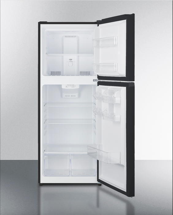 Summit 24" Wide Top Mount Refrigerator-Freezer Black