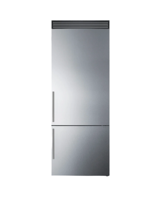 Summit Appliance 28" Wide Bottom Freezer Refrigerator With Steel Grill Accessory