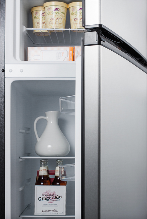 Summit 22" Wide Refrigerator-Freezer Stainless Steel