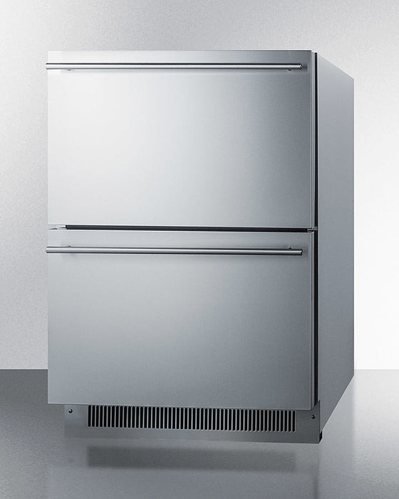 Summit 24" Wide 2-Drawer All-Freezer, ADA Compliant Summit Appliance