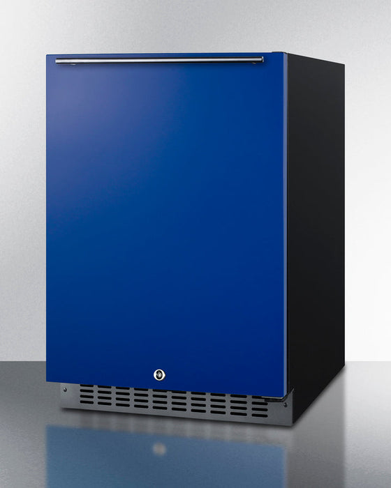 Summit 24" Wide Built-In All-Refrigerator, ADA Compliant - Left Hand Door Swing (Blue) Summit Appliance