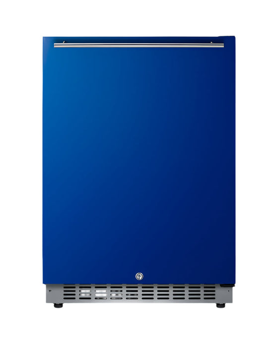 Summit 24" Wide Built-In All-Refrigerator, ADA Compliant - Left Hand Door Swing (Blue) Summit Appliance
