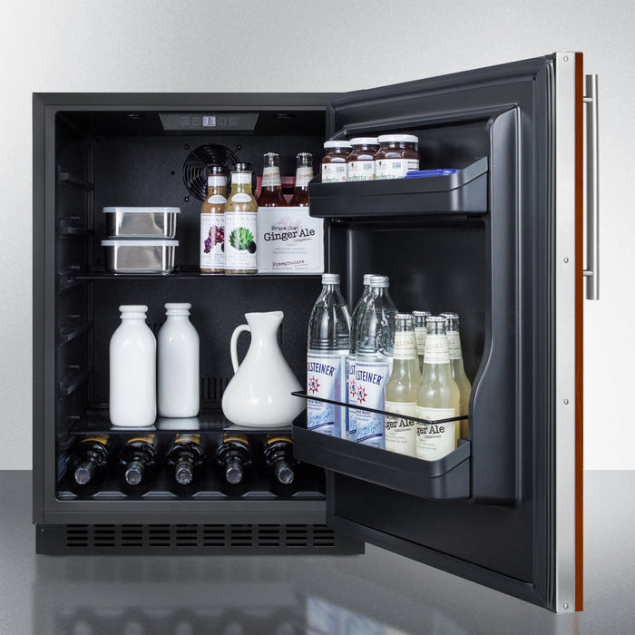 Summit 24" Wide Built-In All-Refrigerator, ADA Compliant - Left Hand Door Swing (Panel Not Included) Summit Appliance