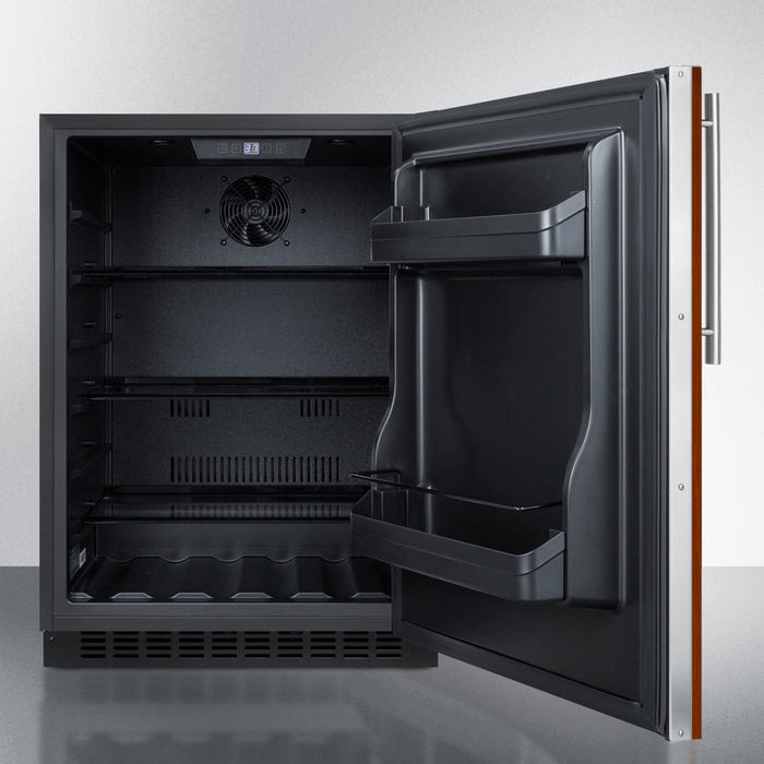 Summit 24" Wide Built-In All-Refrigerator, ADA Compliant - Left Hand Door Swing (Panel Not Included) Summit Appliance