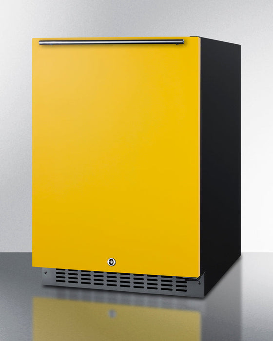Summit 24" Wide Built-In All-Refrigerator, ADA Compliant - Left Hand Door Swing (Yellow) Summit Appliance