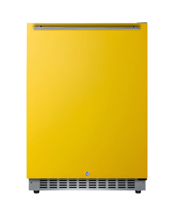 Summit 24" Wide Built-In All-Refrigerator, ADA Compliant - Left Hand Door Swing (Yellow) Summit Appliance