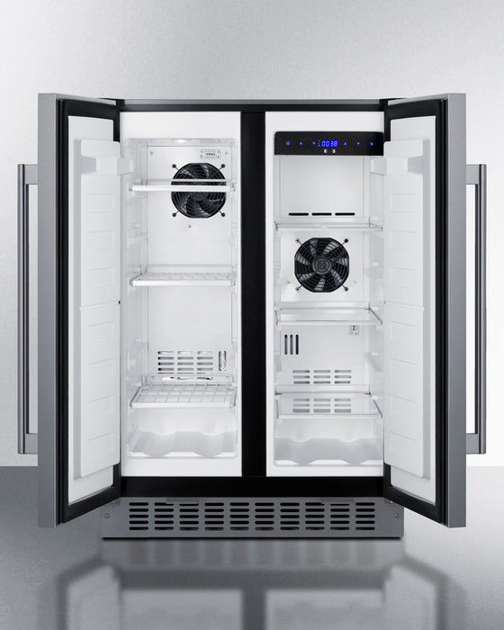 Summit 24" Wide Built-In Refrigerator-Freezer - stainless steel Summit Appliance