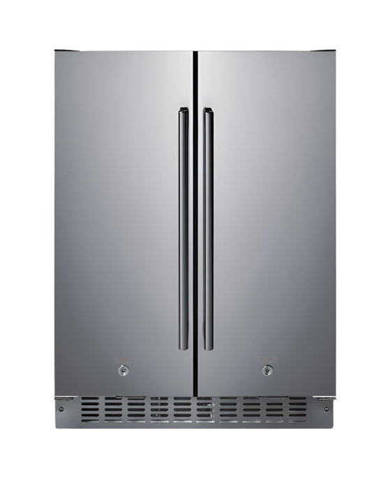 Summit 24" Wide Built-In Refrigerator-Freezer - stainless steel Summit Appliance
