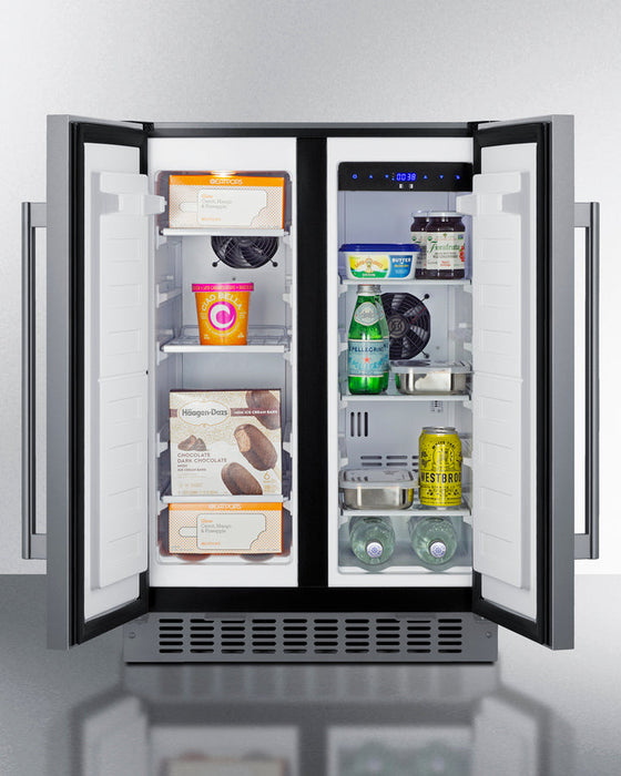 Summit 24" Wide Built-In Refrigerator-Freezer - stainless steel Summit Appliance