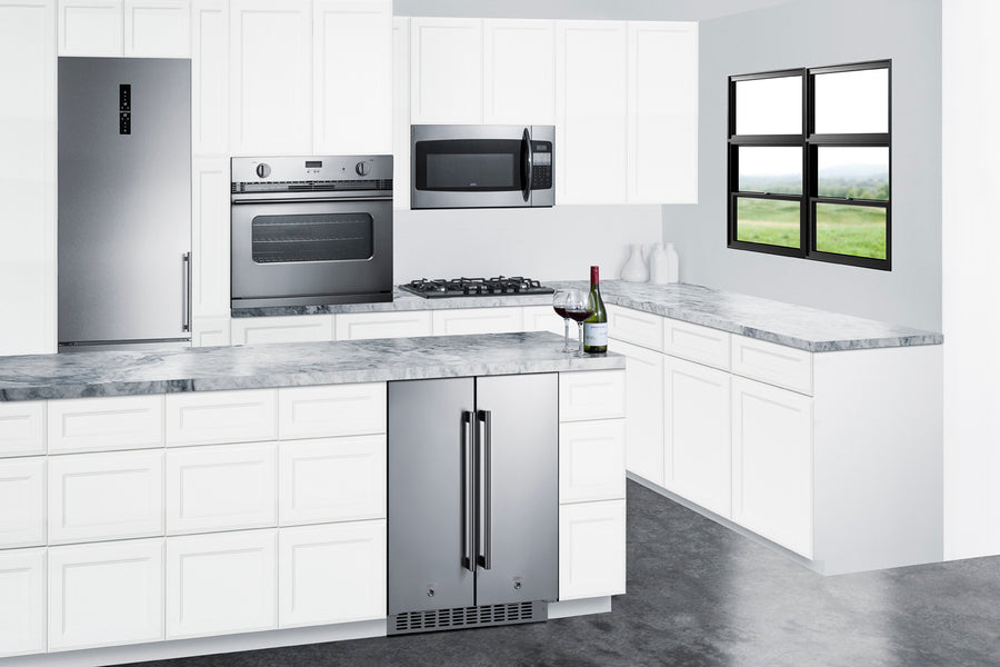 Summit 24" Wide Built-In Refrigerator-Freezer - stainless steel Summit Appliance
