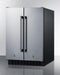 Summit 24" Wide Built-In Refrigerator-Freezer - stainless steel and Black Summit Appliance