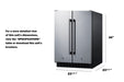Summit 24" Wide Built-In Refrigerator-Freezer - stainless steel and Black Summit Appliance