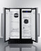 Summit 24" Wide Built-In Refrigerator-Freezer - stainless steel and Black Summit Appliance