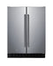 Summit 24" Wide Built-In Refrigerator-Freezer - stainless steel and Black Summit Appliance