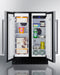 Summit 24" Wide Built-In Refrigerator-Freezer - stainless steel and Black Summit Appliance