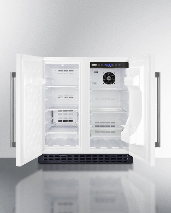 Summit 30" Wide Built-In Refrigerator-Freezer - White Summit Appliance