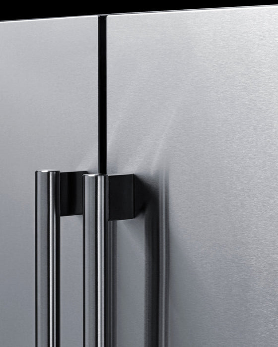 Summit 24" Wide Built-In Refrigerator-Freezer - stainless steel and Black Summit Appliance