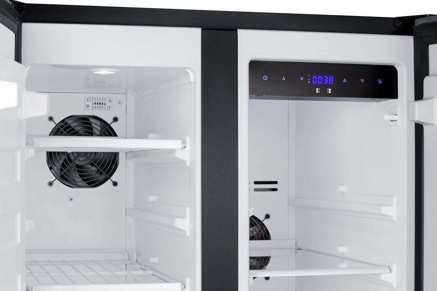 Summit 24" Wide Built-In Refrigerator-Freezer - stainless steel and Black Summit Appliance